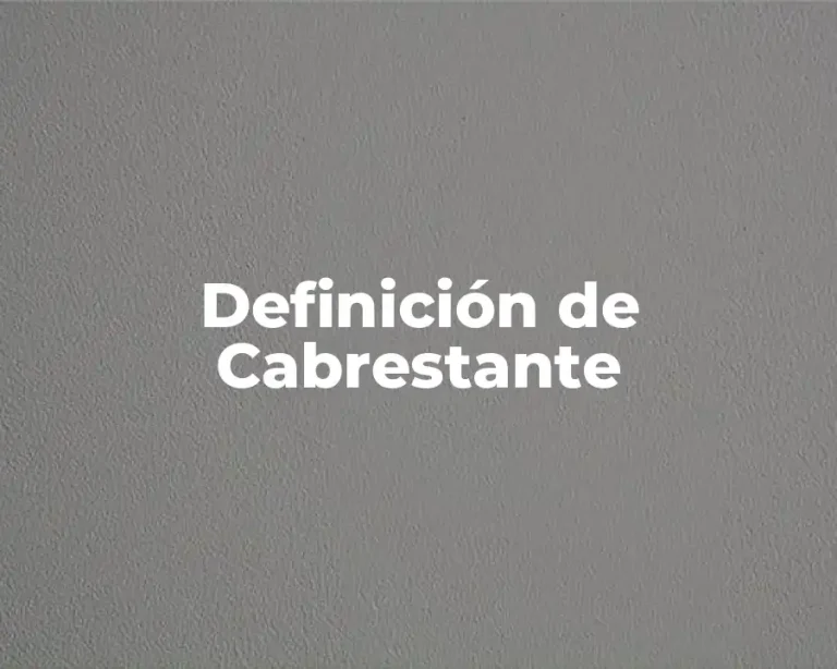 Definición de Cabrestante