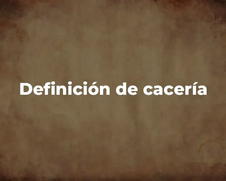 Definición de cacería