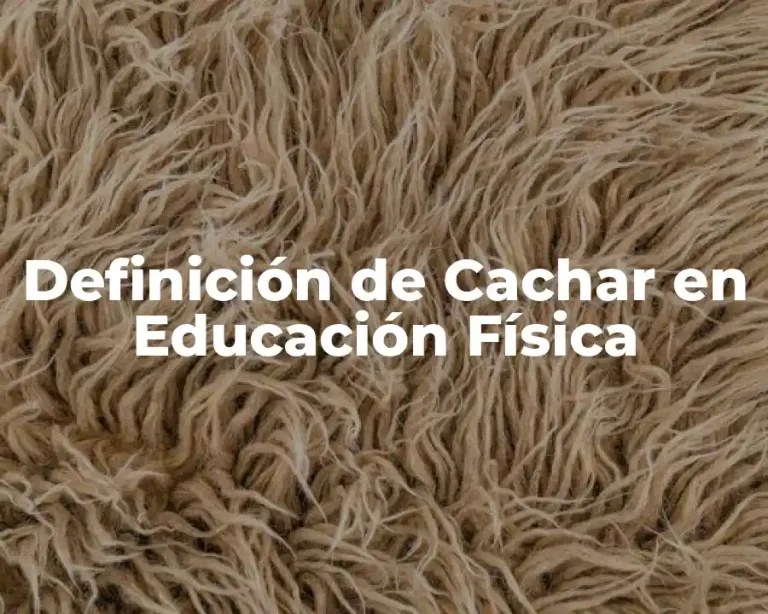Definición de Cachar en Educación Física