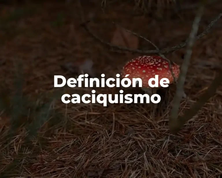 Definición de caciquismo