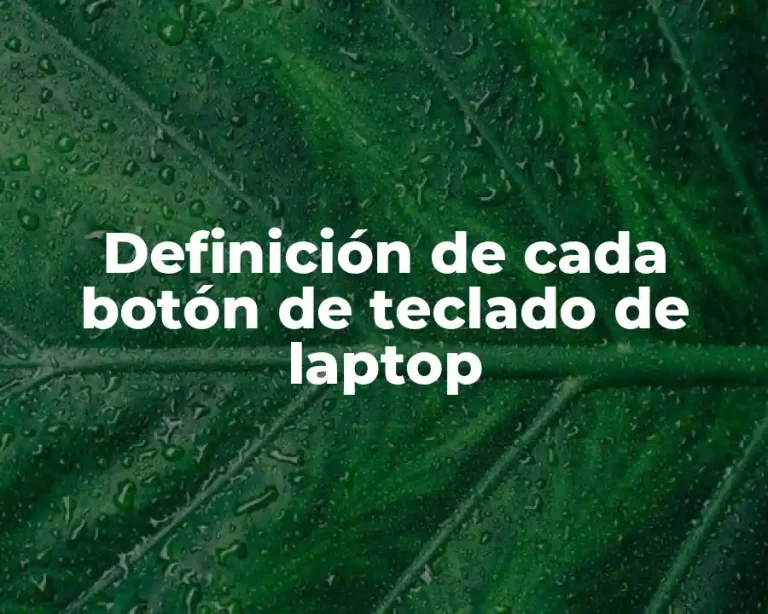 Definición de cada botón de teclado de laptop
