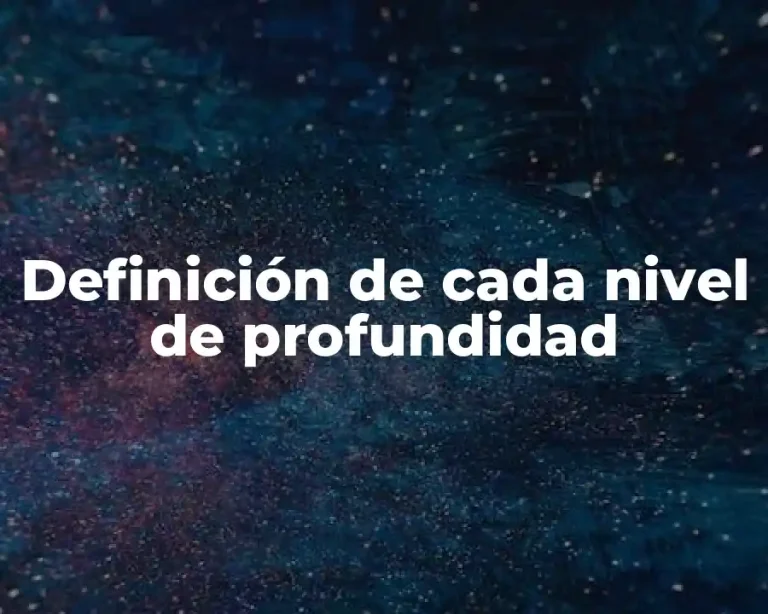 Definición de cada nivel de profundidad