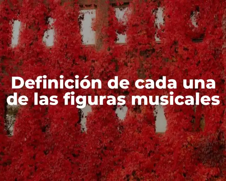 Definición de cada una de las figuras musicales