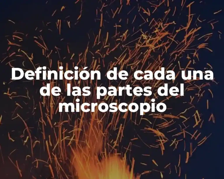 Definición de cada una de las partes del microscopio