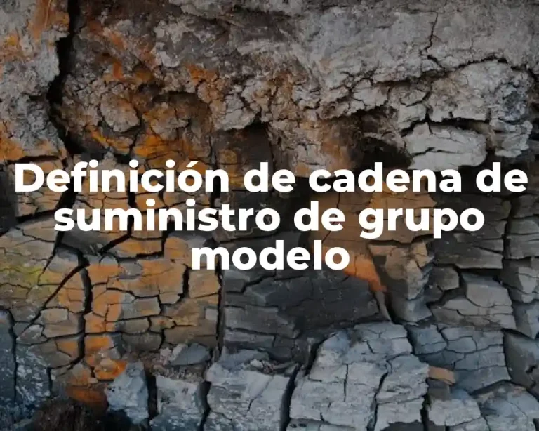 Definición de cadena de suministro de grupo modelo