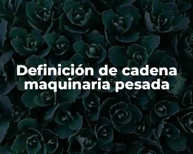 Definición de cadena maquinaria pesada