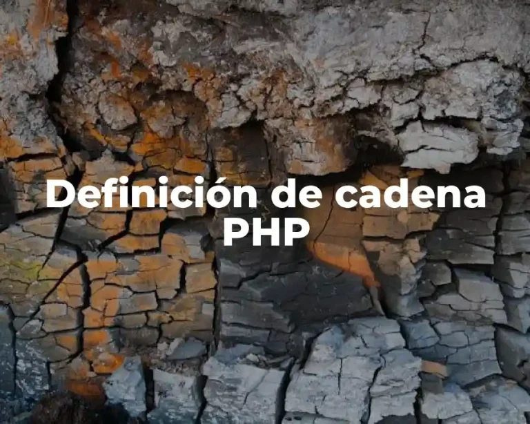 Definición de cadena PHP
