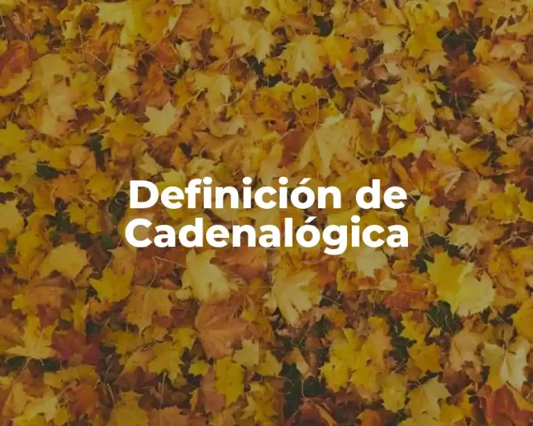 Definición de Cadenalógica