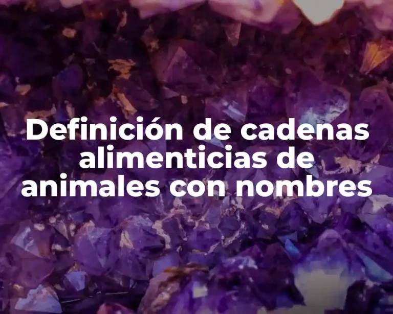 Definición de cadenas alimenticias de animales con nombres