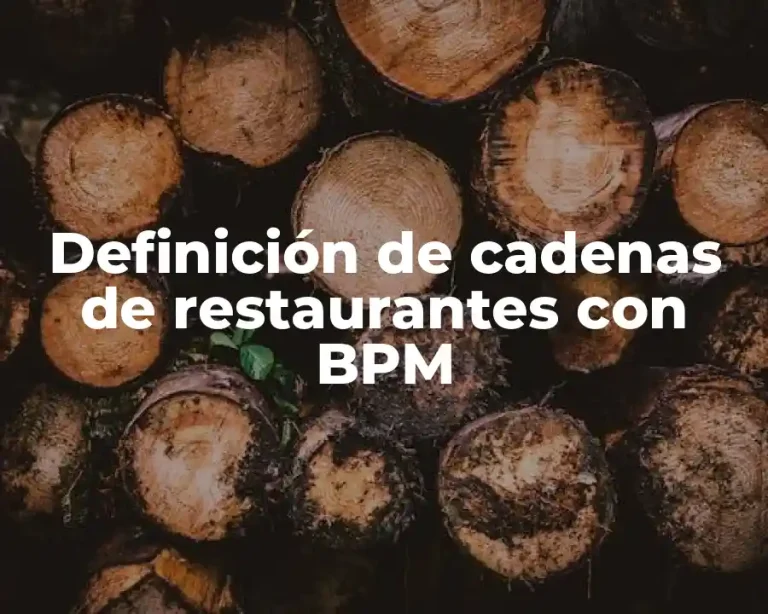 Definición de cadenas de restaurantes con BPM