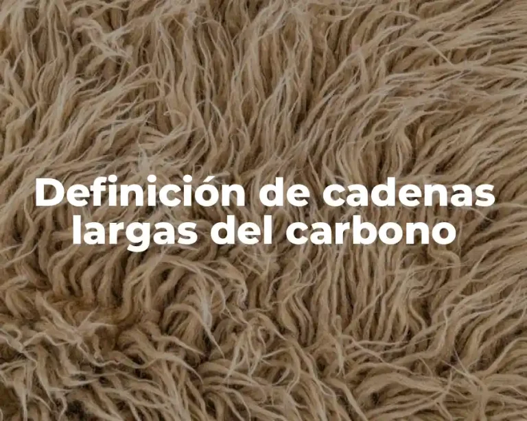Definición de cadenas largas del carbono