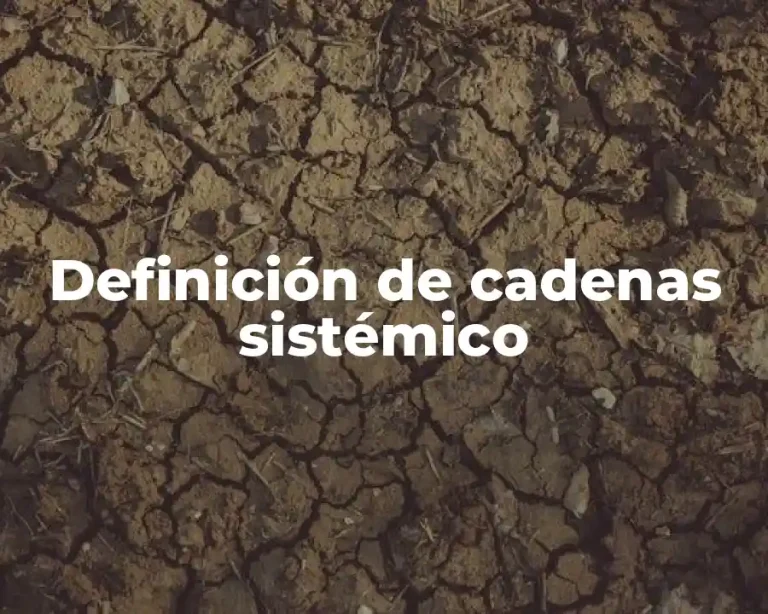 Definición de cadenas sistémico