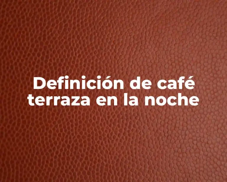 Definición de café terraza en la noche