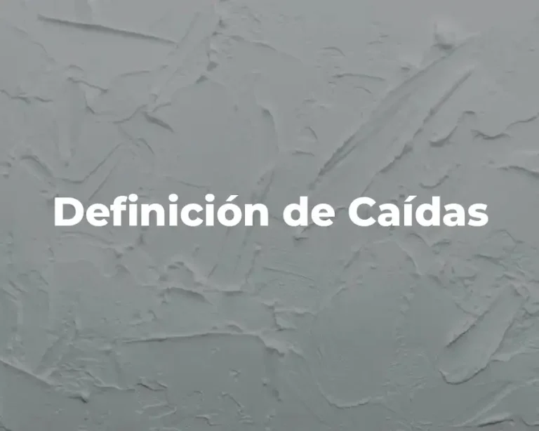 Definición de Caídas