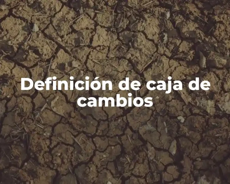 Definición de caja de cambios