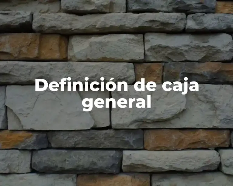 Definición de caja general