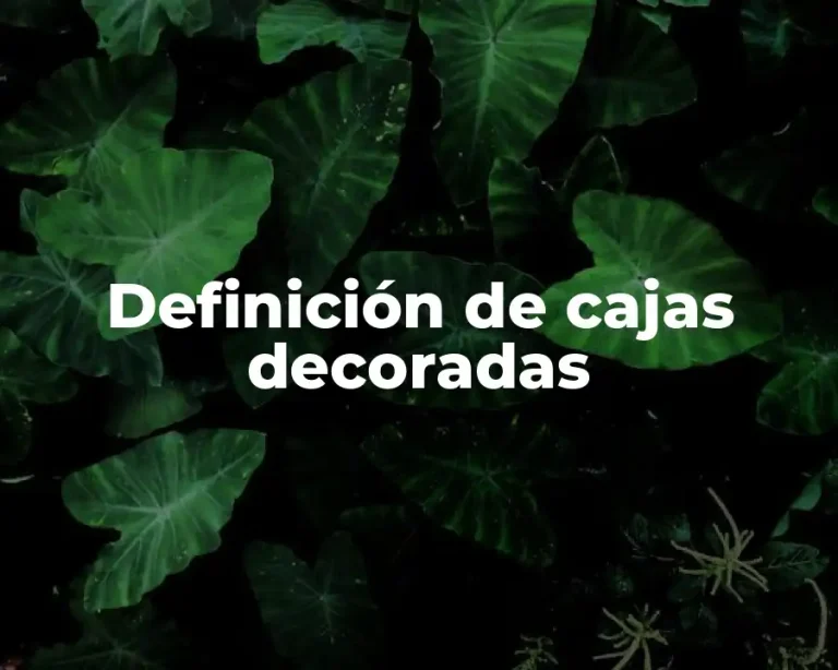 Definición de cajas decoradas