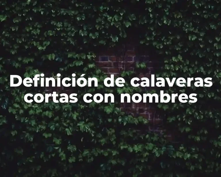 Definición de calaveras cortas con nombres