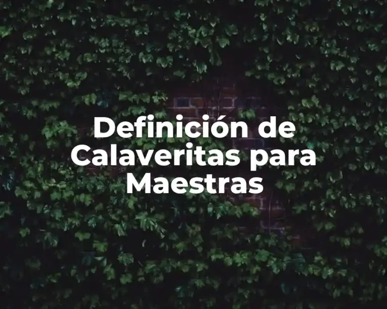 Definición de Calaveritas para Maestras