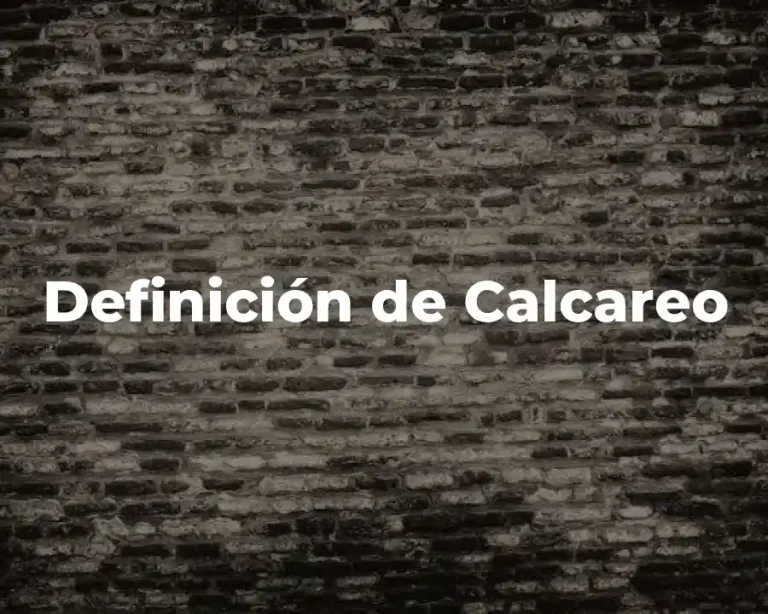 Definición de Calcareo