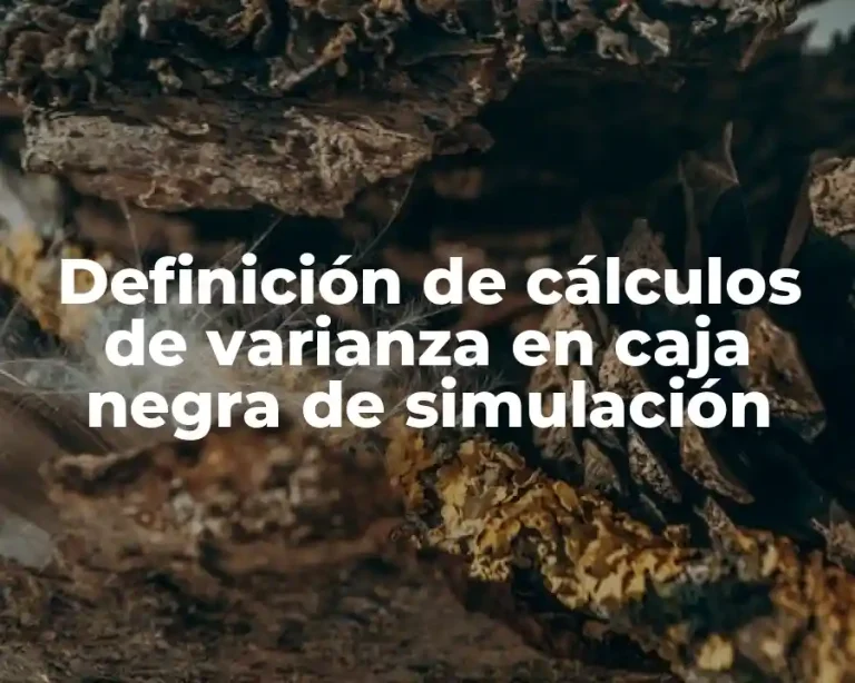 Definición de cálculos de varianza en caja negra de simulación
