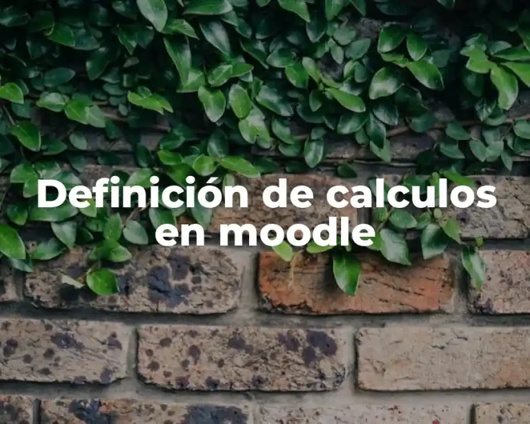 Definición de calculos en moodle