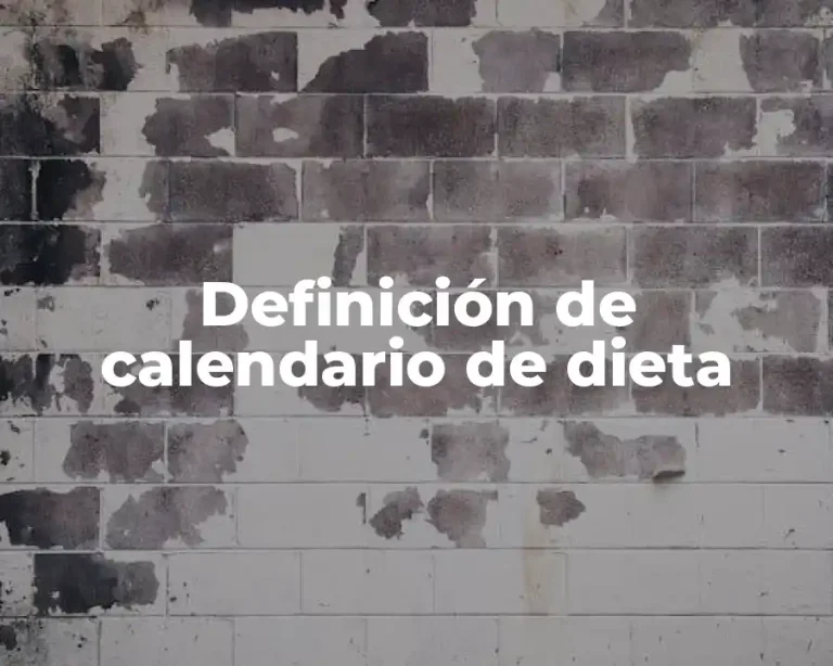 Definición de calendario de dieta