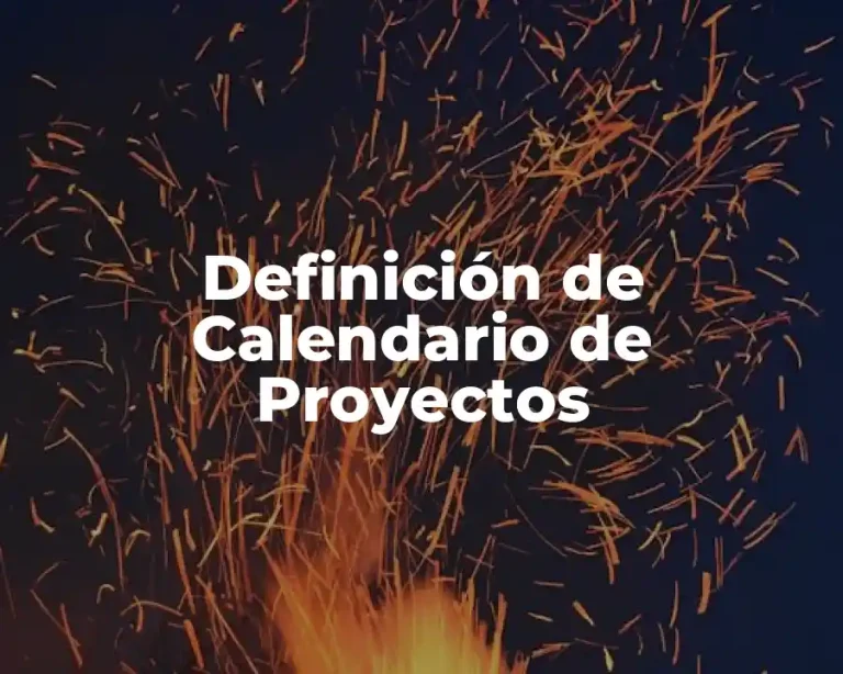 Definición de Calendario de Proyectos