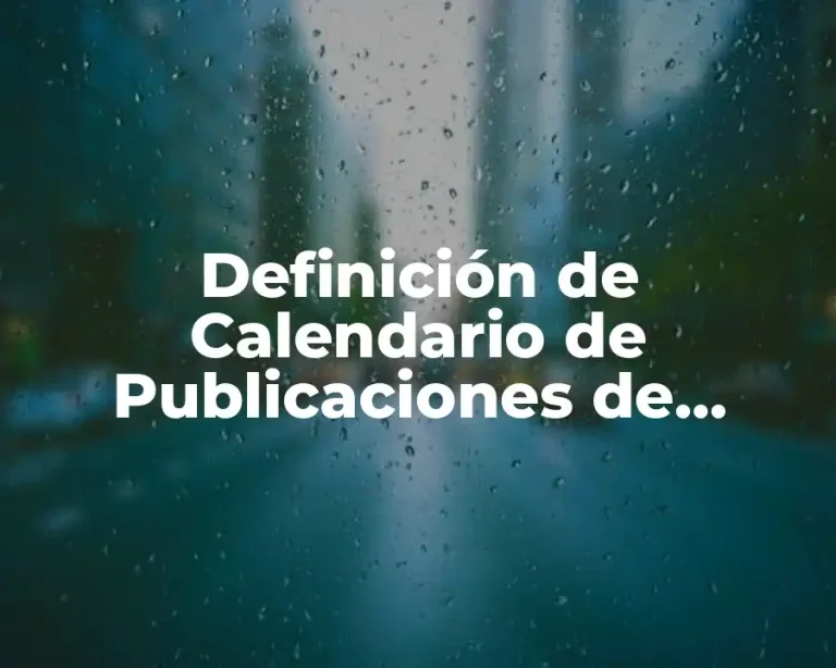 Definición de Calendario de Publicaciones de Facebook