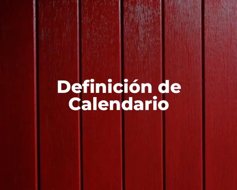 Definición de Calendario