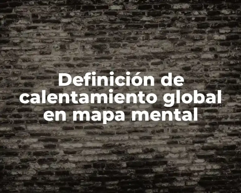 Definición de calentamiento global en mapa mental