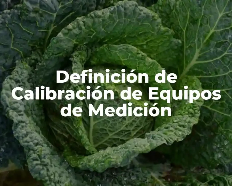 Definición de Calibración de Equipos de Medición