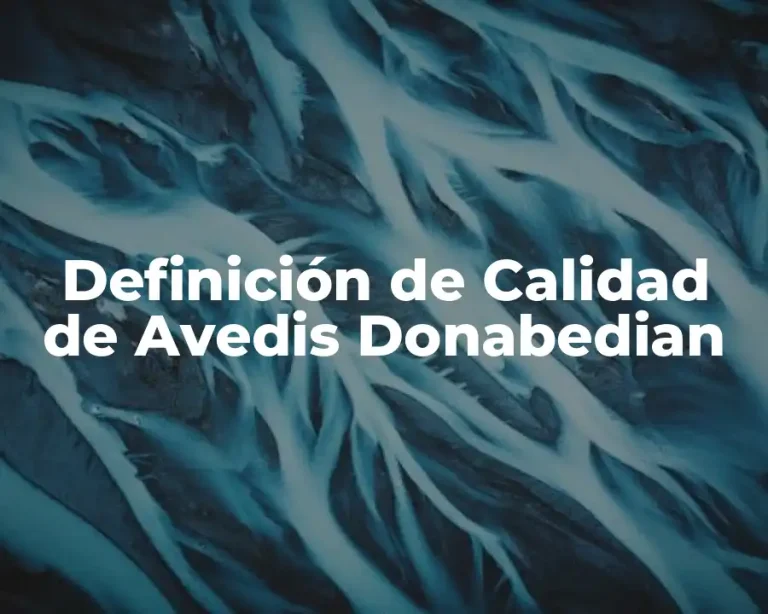 Definición de Calidad de Avedis Donabedian