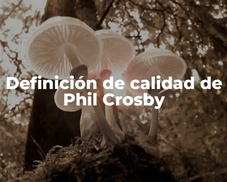 Definición de calidad de Phil Crosby