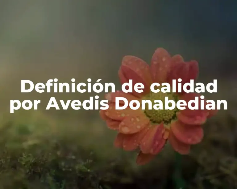 Definición de calidad por Avedis Donabedian