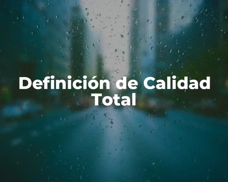 Definición de Calidad Total