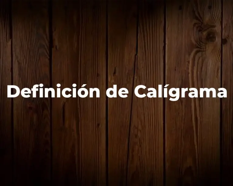 Definición de Calígrama