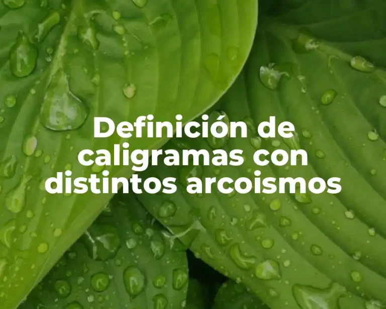 Definición de caligramas con distintos arcoismos