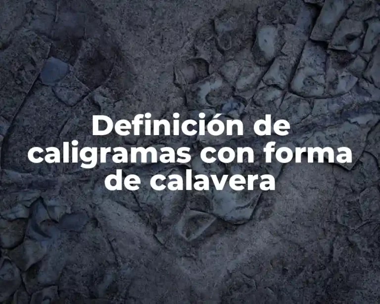 Definición de caligramas con forma de calavera
