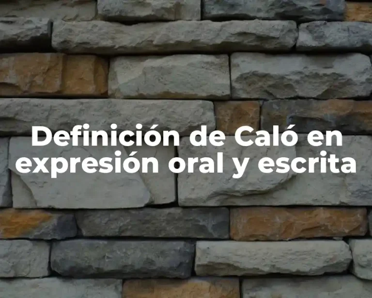 Definición de Caló en expresión oral y escrita