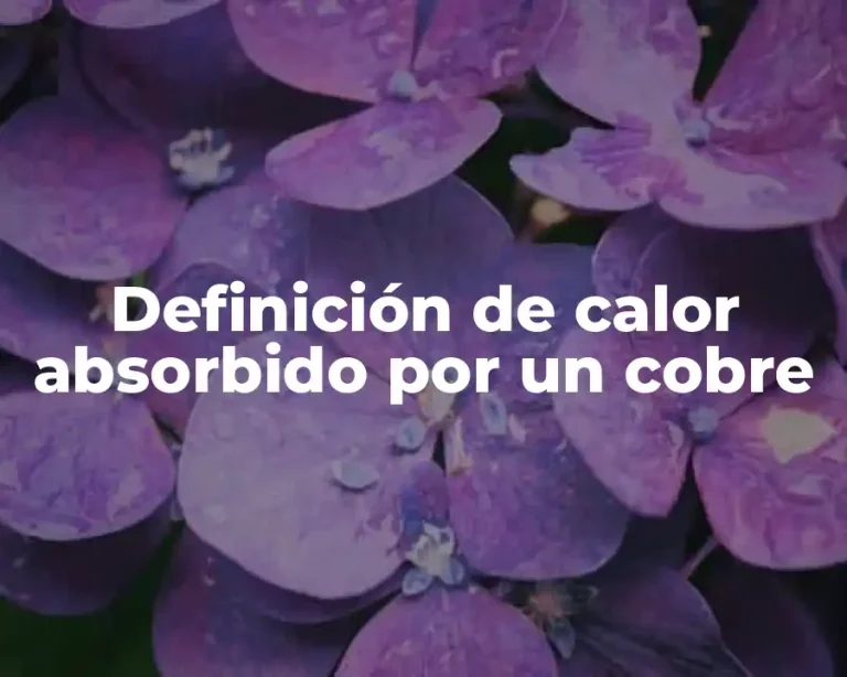 Definición de calor absorbido por un cobre