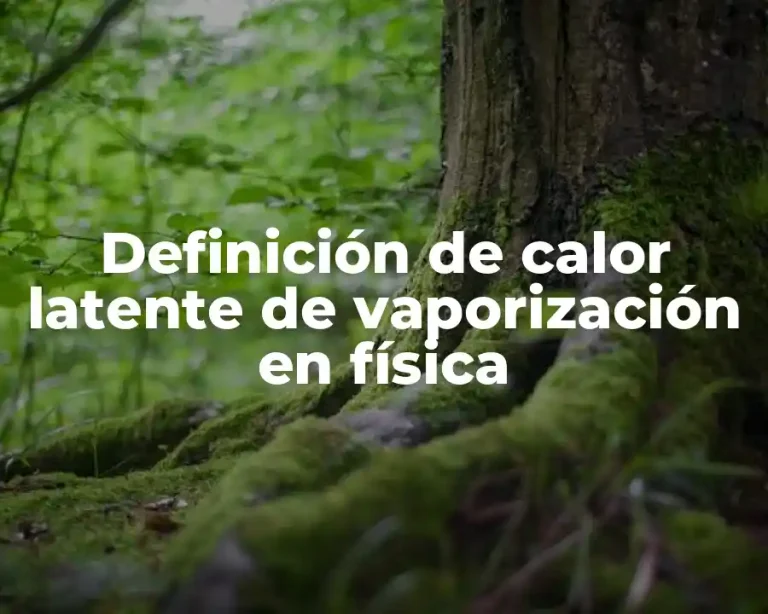 Definición de calor latente de vaporización en física
