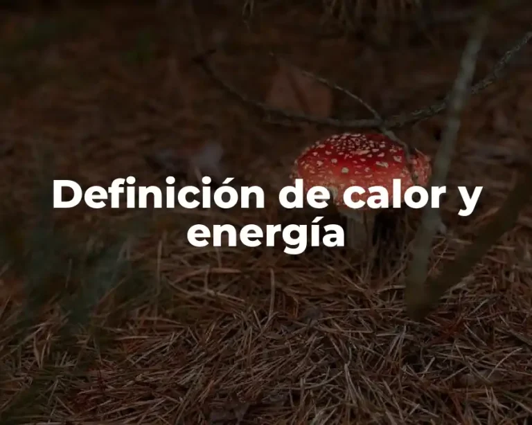 Definición de calor y energía