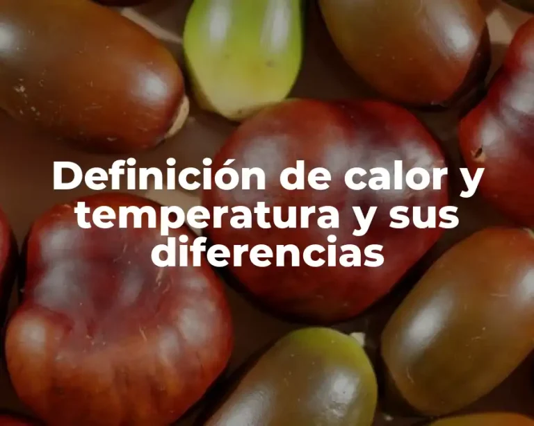 Definición de calor y temperatura y sus diferencias