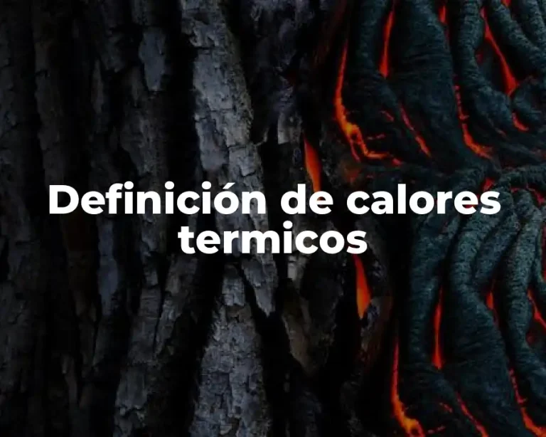 Definición de calores termicos