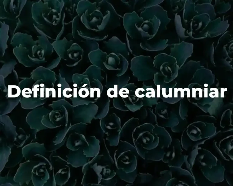 Definición de calumniar