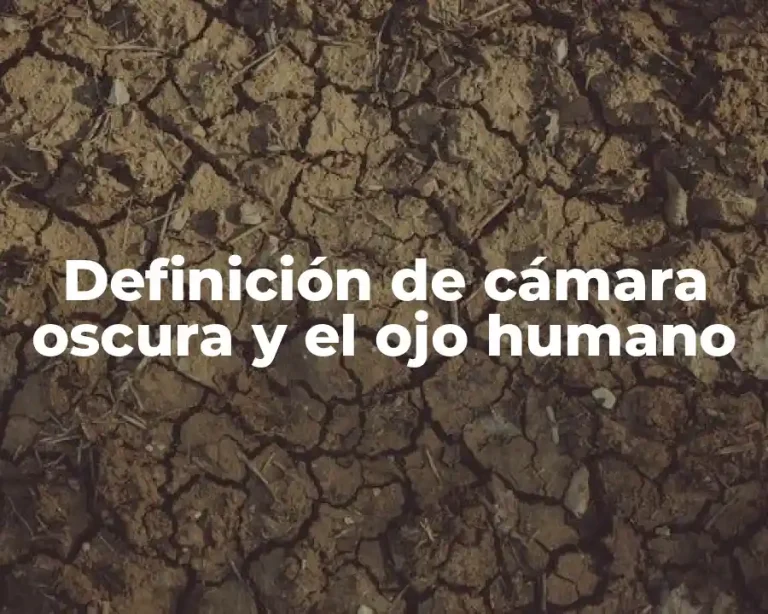 Definición de cámara oscura y el ojo humano