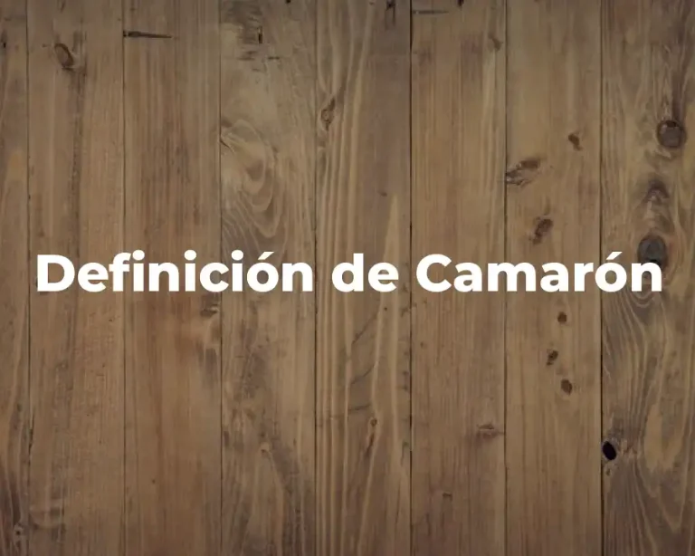 Definición de Camarón