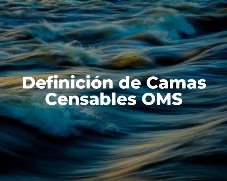 Definición de Camas Censables OMS