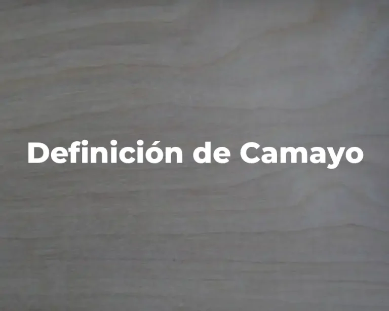 Definición de Camayo